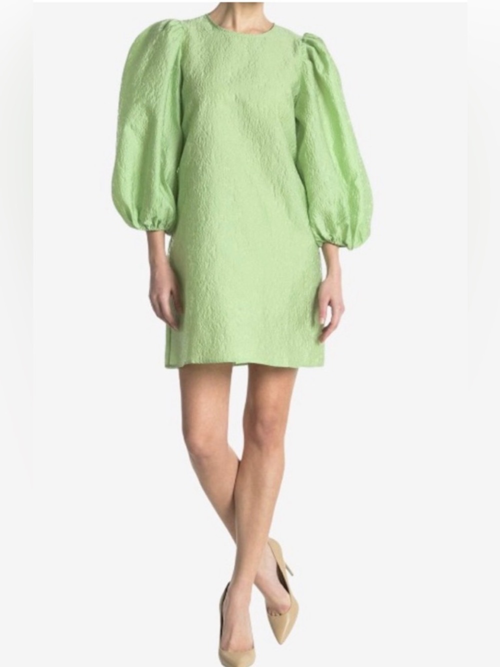 Vero Moda Pastel Green Puff-Sleeve Mini Dress SZ M Used once